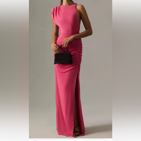 MISHA COLLECTION Dresses & Skirts - Anthropologie Misha ruched maxi gown . Size L.New w/ tags